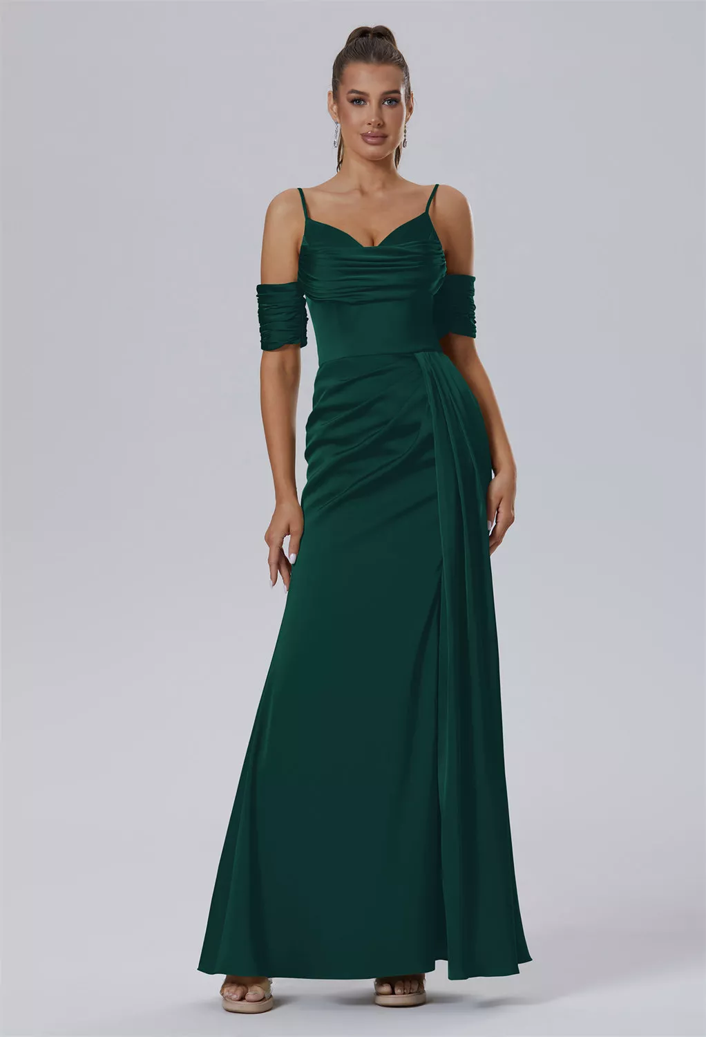 AW Seraphina Hunter Green  Convertibile Convertible Bridesmaid Dresses